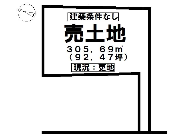 Compartment figure. Land price 12,450,000 yen, Land area 305.69 sq m
