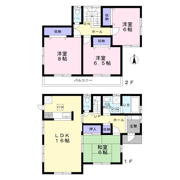 Floor plan. 19,800,000 yen, 4LDK, Land area 151.14 sq m , Building area 104.33 sq m