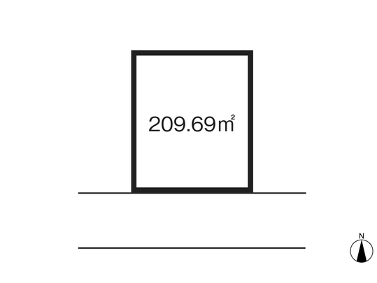 Compartment figure. Land price 12,705,000 yen, Land area 209.69 sq m