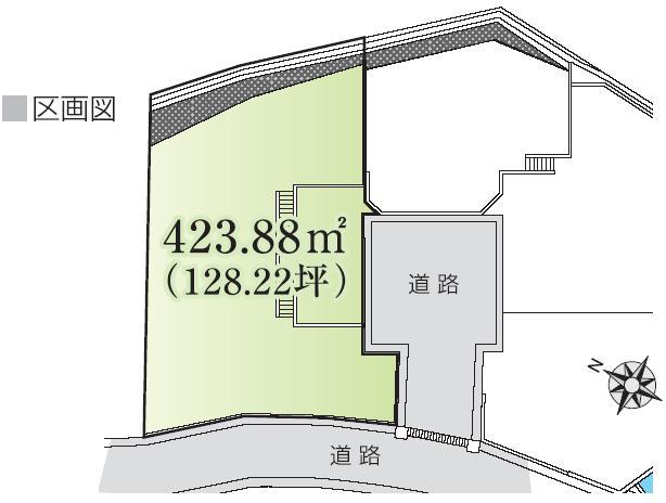 Compartment figure. Land price 6.8 million yen, Land area 423.88 sq m
