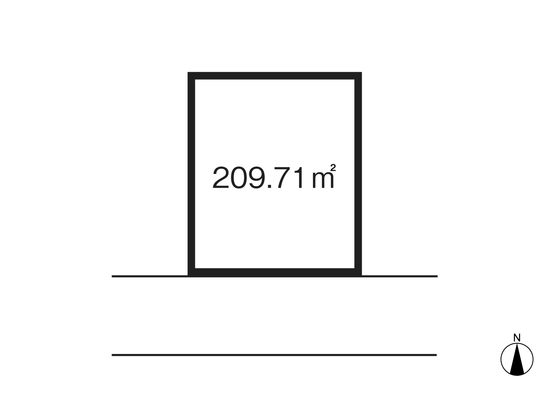Compartment figure. Land price 12,705,000 yen, Land area 209.71 sq m