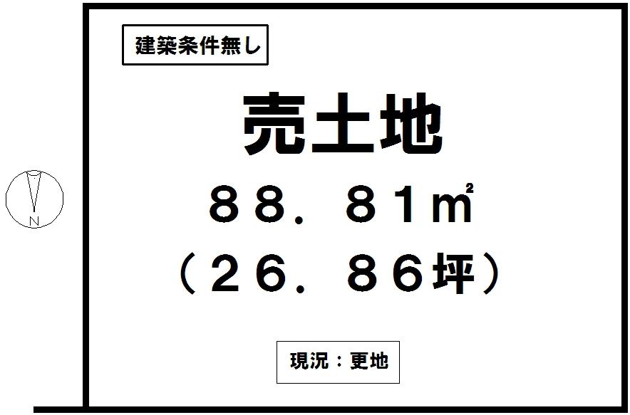 Compartment figure. Land price 4.03 million yen, Land area 88.81 sq m