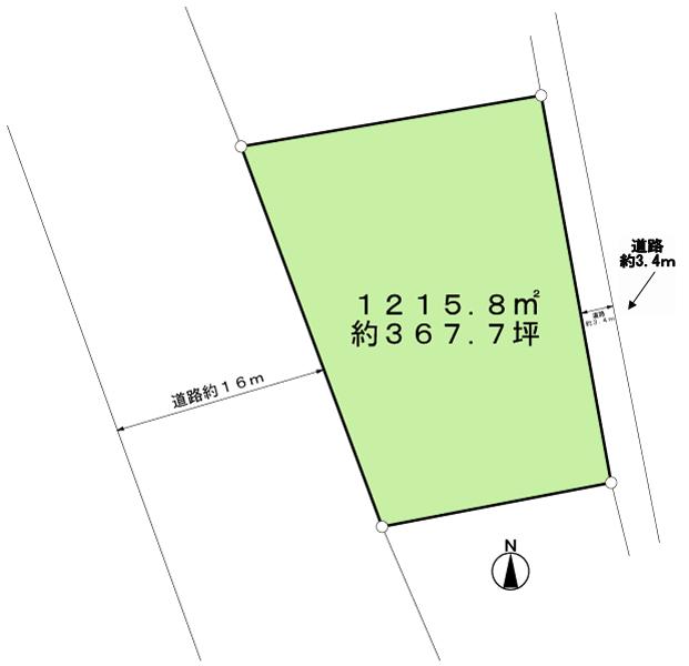 Compartment figure. Land price 42 million yen, Land area 1,215.8 sq m