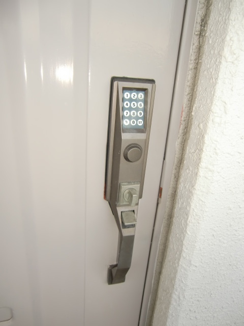 Security. Entrance door digital lock lock