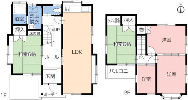 Floor plan. 14,980,000 yen, 3LDK+S, Land area 143.61 sq m , It is a building area of ​​94.39 sq m easy-to-use 4LDK
