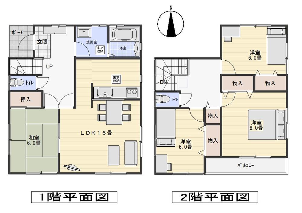 Floor plan. 27,800,000 yen, 4LDK, Land area 320.64 sq m , Building area 105.98 sq m 1 floor, The second floor is the floor plan. 