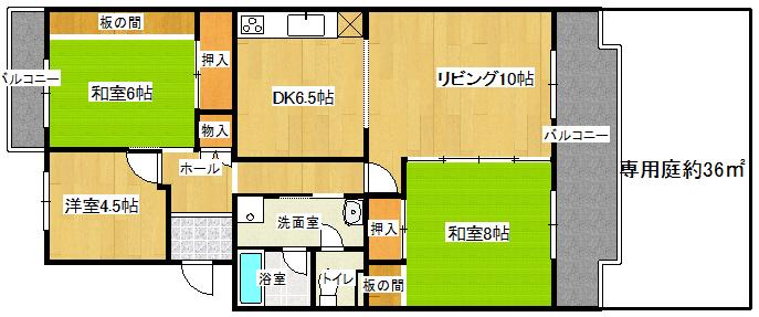 Floor plan. 3LDK, Price 6.95 million yen, Occupied area 85.92 sq m