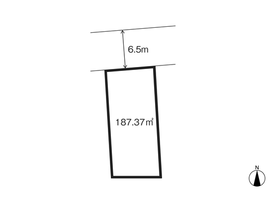 Compartment figure. Land price 15,584,000 yen, Land area 187.37 sq m