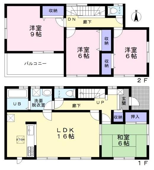 Floor plan. 24,300,000 yen, 4LDK, Land area 260.74 sq m , Building area 105.15 sq m