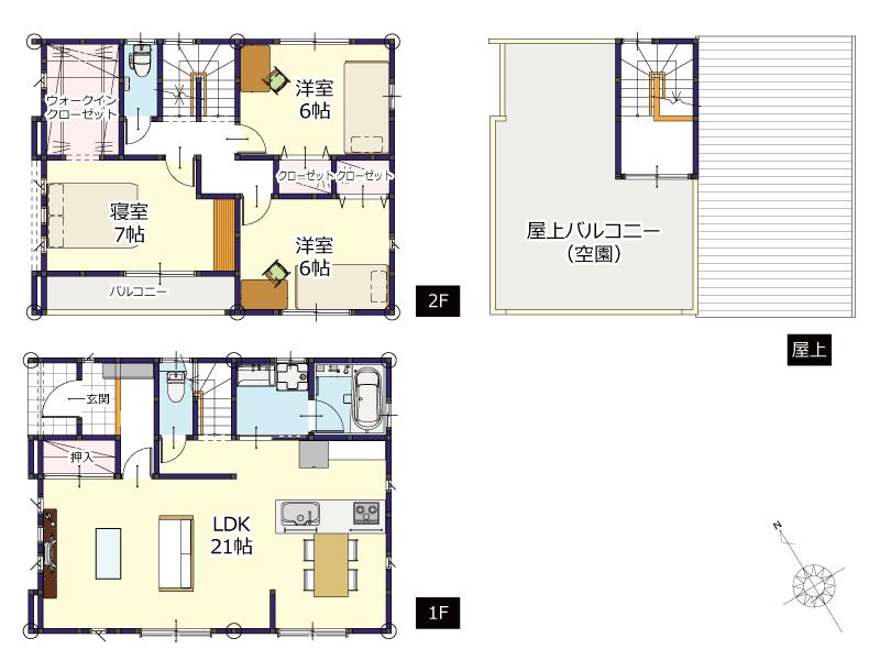 Floor plan. (D No. land), Price 27,800,000 yen, 3LDK, Land area 135.03 sq m , Building area 104.32 sq m