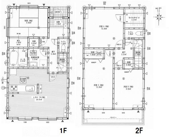 Floor plan. (1 Building), Price 24.6 million yen, 4LDK, Land area 139.57 sq m , Building area 102.67 sq m