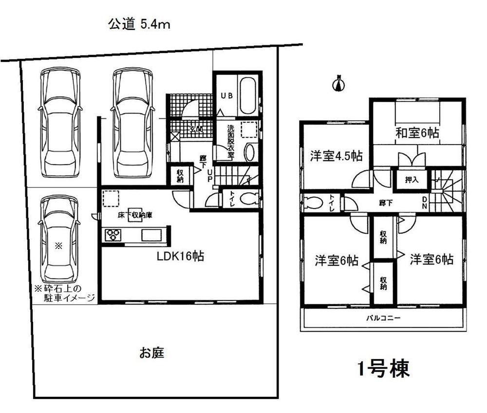Floor plan. (1 Building), Price 22,800,000 yen, 4LDK, Land area 138.48 sq m , Building area 99.36 sq m