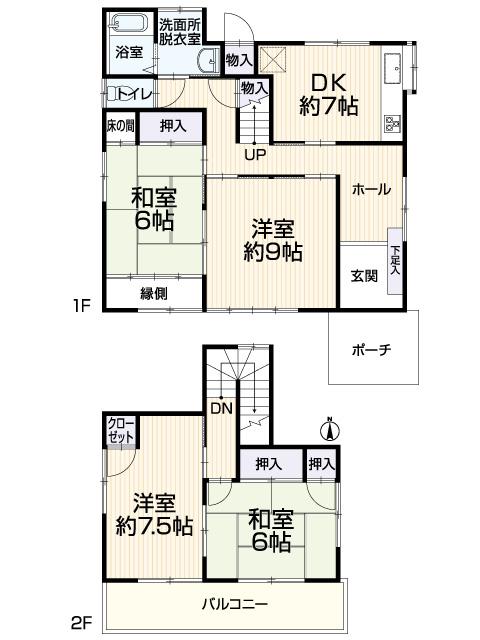 Floor plan. 14.8 million yen, 4DK, Land area 154.83 sq m , Building area 92.54 sq m