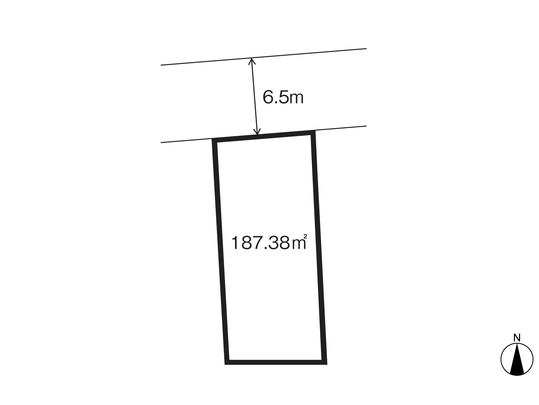 Compartment figure. Land price 15,587,000 yen, Land area 187.38 sq m