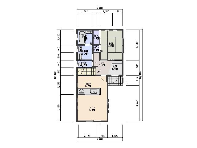 Floor plan. 19,800,000 yen, 4LDK, Land area 211.71 sq m , Building area 96.05 sq m 1F Floor
