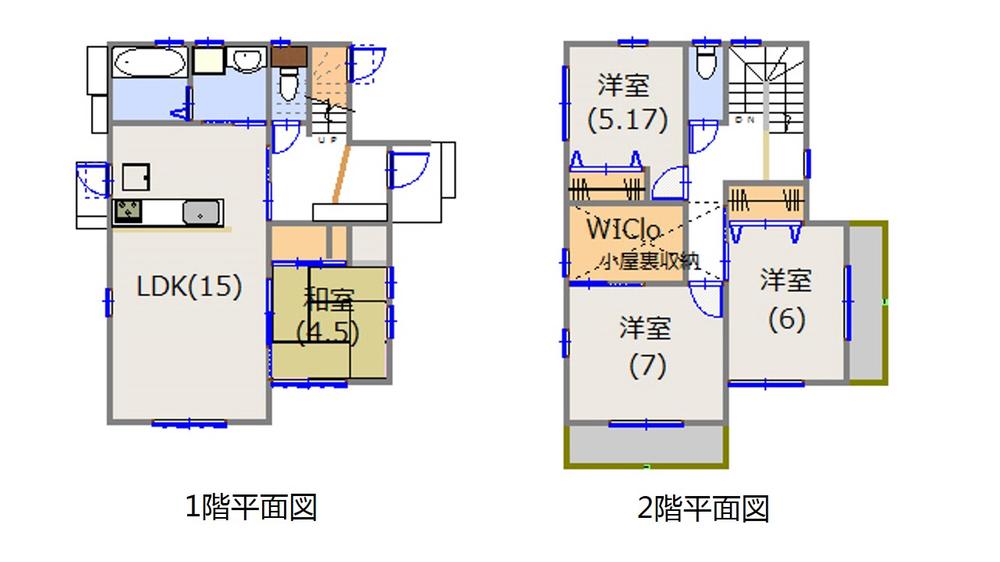 Floor plan. (Wakabayashi A), Price 25,980,000 yen, 4LDK+S, Land area 125.2 sq m , Building area 98.33 sq m