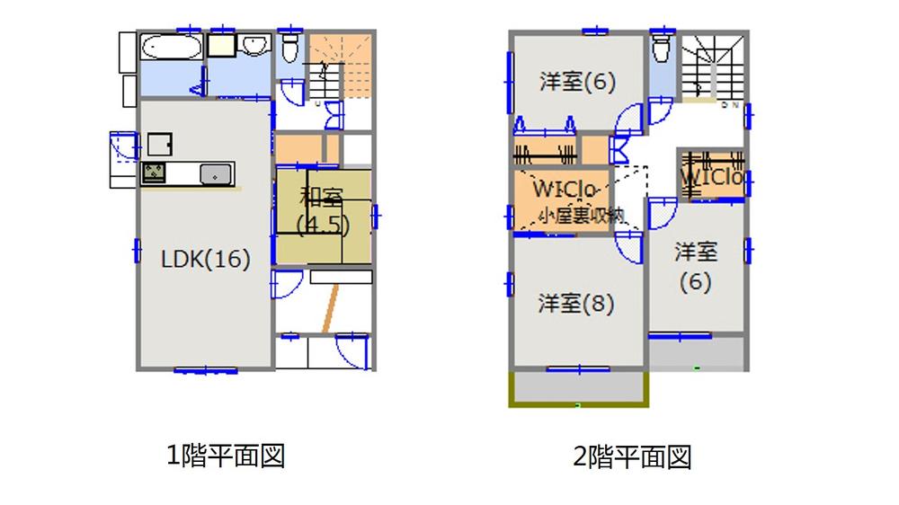 Floor plan. (Wakabayashi B), Price 26,480,000 yen, 4LDK+2S, Land area 161.3 sq m , Building area 110.96 sq m