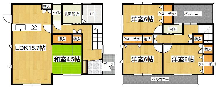 Floor plan. 27,980,000 yen, 4LDK, Land area 137.32 sq m , Building area 101.02 sq m