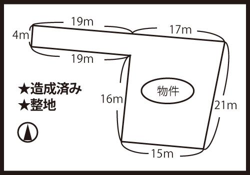 Compartment figure. Land price 14.9 million yen, Land area 422 sq m