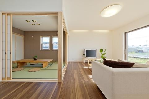 Living. Directing a bright and calm space is living and Japanese-style room with a sense of unity
