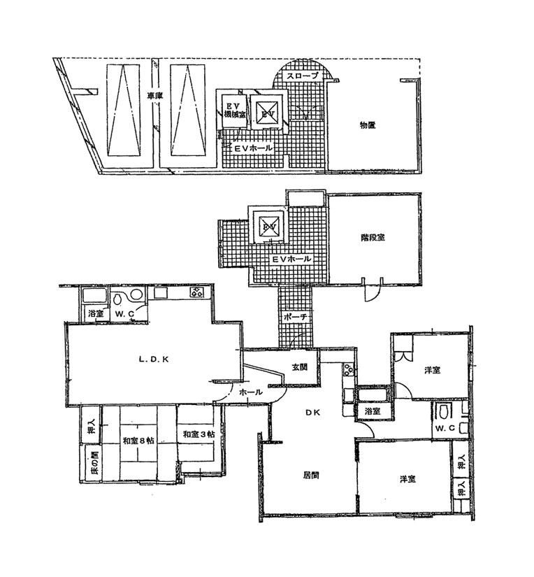 Floor plan. 48,500,000 yen, 4LLDDKK + S (storeroom), Land area 635.04 sq m , Building area 164.12 sq m