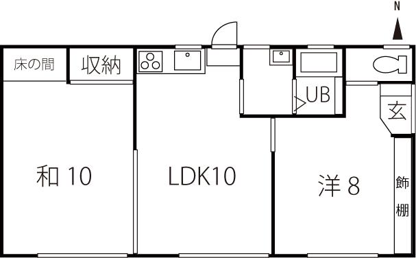 Floor plan. 21 million yen, 2LDK, Land area 210.87 sq m , Building area 59.89 sq m