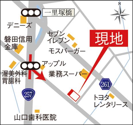 Local guide map.  ※ Near the guide map