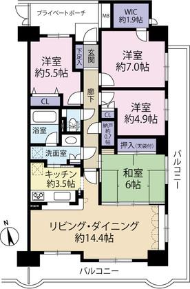 Floor plan. 4LDK + S (storeroom), Price 17.8 million yen, Occupied area 92.16 sq m , Balcony area 28.53 sq m