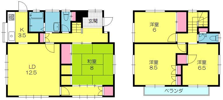 Floor plan. 23 million yen, 4LDK, Land area 130.62 sq m , Building area 108.47 sq m