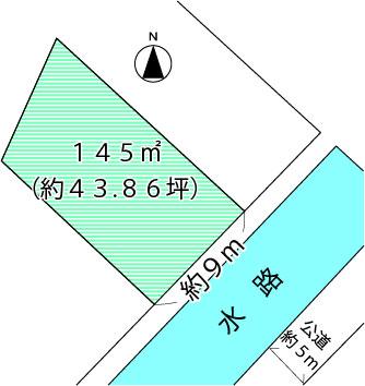 Compartment figure. Land price 12,280,000 yen, Land area 145 sq m
