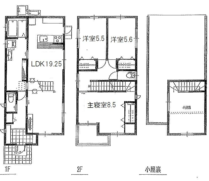 Floor plan. 27,800,000 yen, 3LDK + S (storeroom), Land area 124.43 sq m , Building area 101.02 sq m