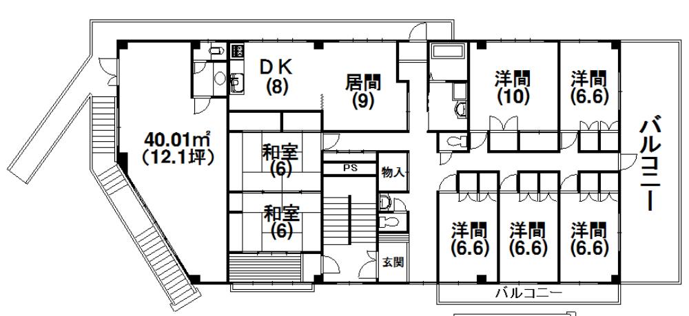 Floor plan. 89,800,000 yen, 7LDK, Land area 1,363.32 sq m , Building area 602.55 sq m 3 floor