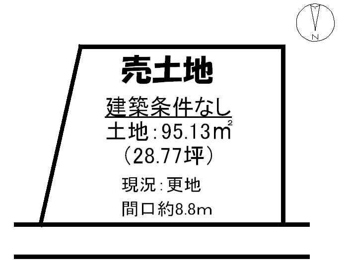 Compartment figure. Land price 6 million yen, Land area 95.13 sq m