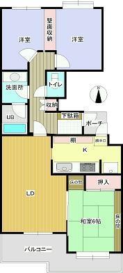 Floor plan. 3LDK, Price 11 million yen, Occupied area 74.89 sq m , Balcony area 10.14 sq m