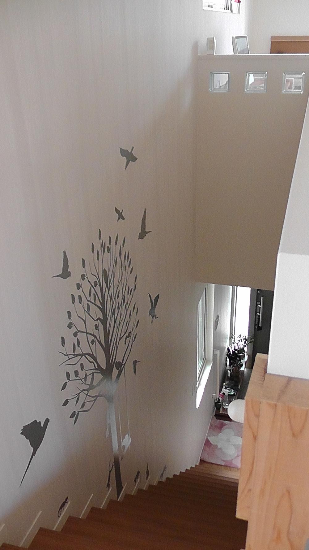 Other introspection. Living stairs, Glass block, , , Wall Stickers, Of course, you can easily peel off (^^)