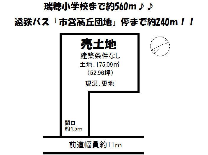 Compartment figure. Land price 13.5 million yen, Land area 175.09 sq m