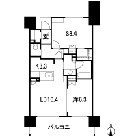 Floor: 1LDK + S ・ 2LDK, occupied area: 65.44 sq m, Price: 26.4 million yen
