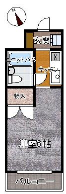 Floor plan. Price 1.1 million yen, Occupied area 17.24 sq m