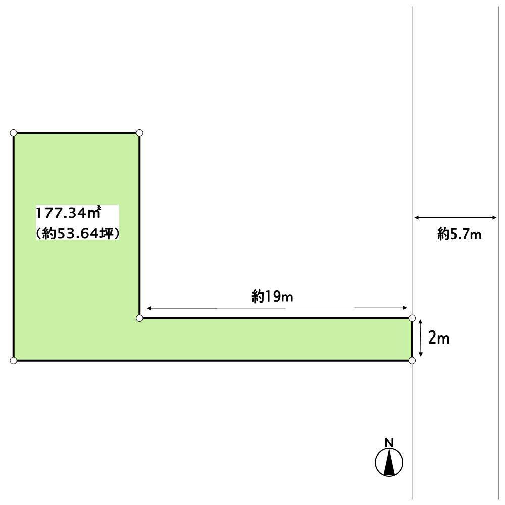 Compartment figure. Land price 9 million yen, Land area 177.34 sq m