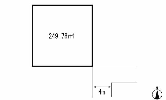 Compartment figure. Land price 12.8 million yen, Land area 249.78 sq m