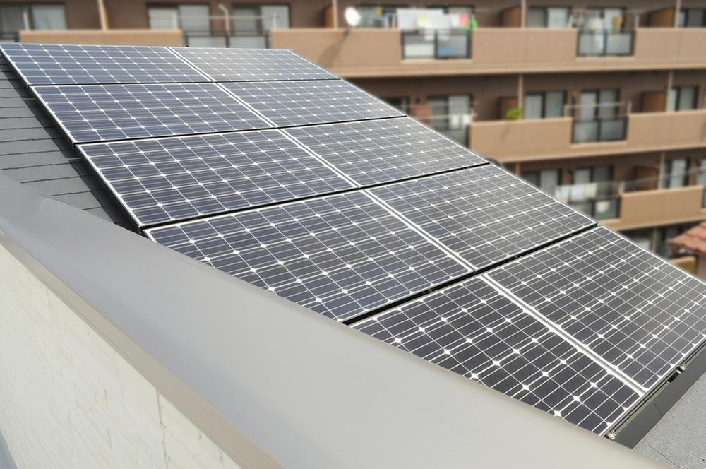 Other local. Solar power system has been installed next to the rooftop balcony. 