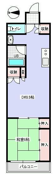 Floor plan. 2K, Price 5.5 million yen, Occupied area 40.25 sq m , Balcony area 4.41 sq m