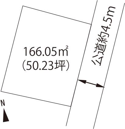 Compartment figure. Land price 13,060,000 yen, Land area 166.05 sq m
