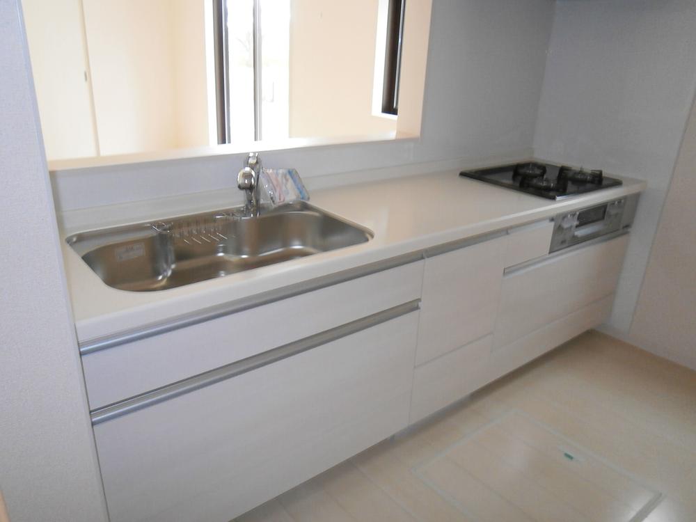 Kitchen. System kitchen with cleanliness of the white-collar (local September 1, 2013 shooting)