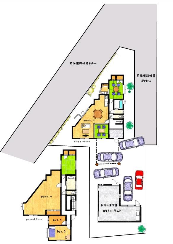 Floor plan. 24,800,000 yen, 4LDK+S, Land area 343.29 sq m , Building area 157.37 sq m layout
