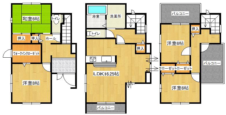 Floor plan. 24 million yen, 4LDK, Land area 127.96 sq m , Building area 120.32 sq m easy-to-use floor plan