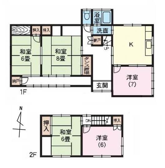 Floor plan. 18.5 million yen, 5DK, Land area 325.81 sq m , Building area 105.15 sq m