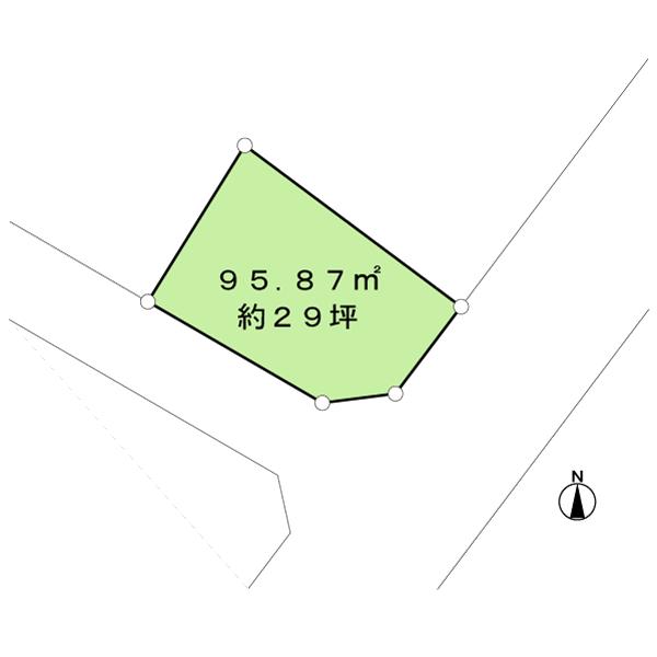 Compartment figure. Land price 19,800,000 yen, Land area 95.87 sq m