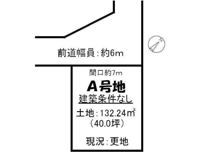 Compartment figure. Land price 10.8 million yen, Land area 132.24 sq m