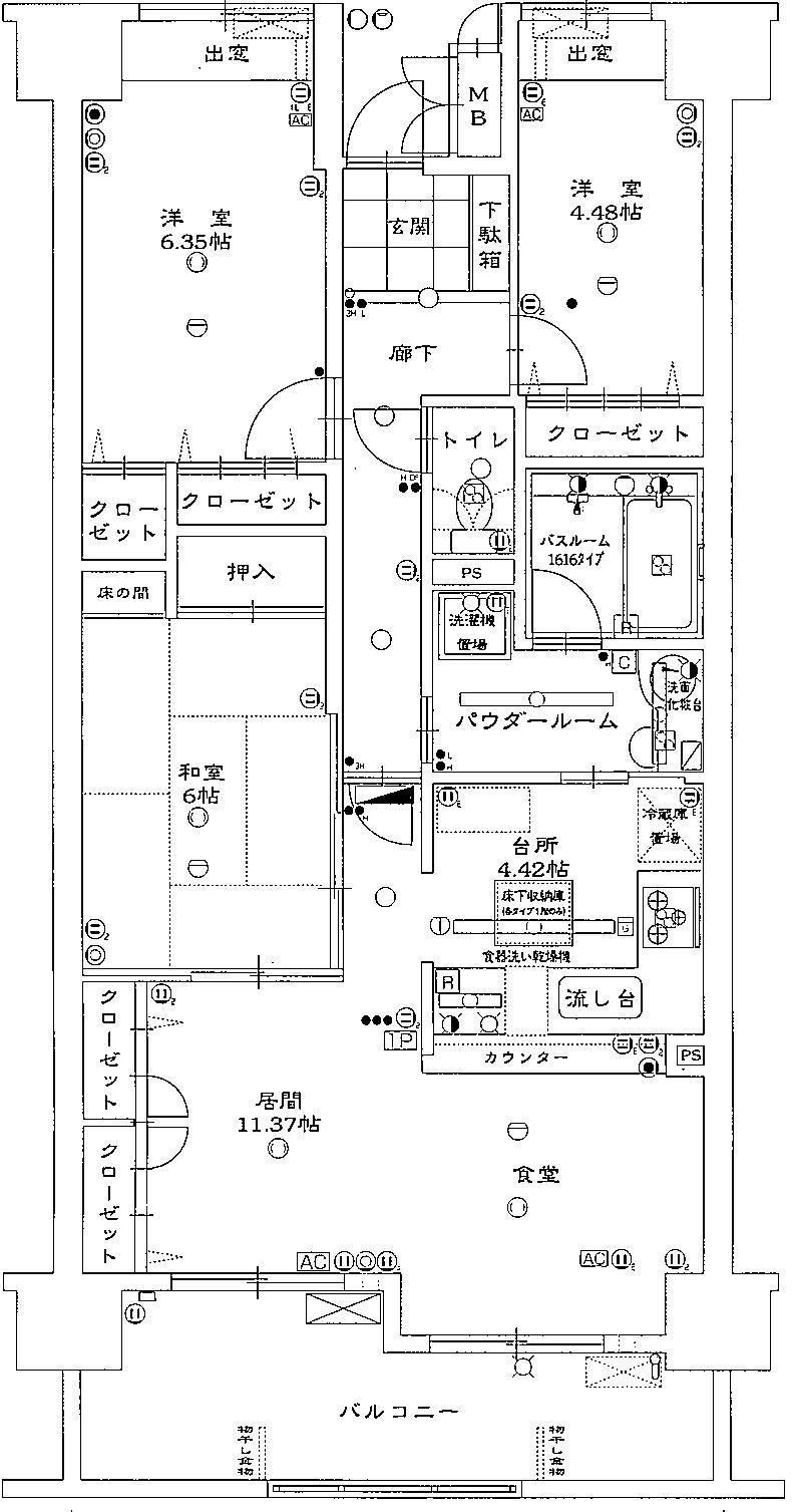 Floor plan. 3LDK, Price 13 million yen, Occupied area 75.19 sq m , Balcony area 10.71 sq m